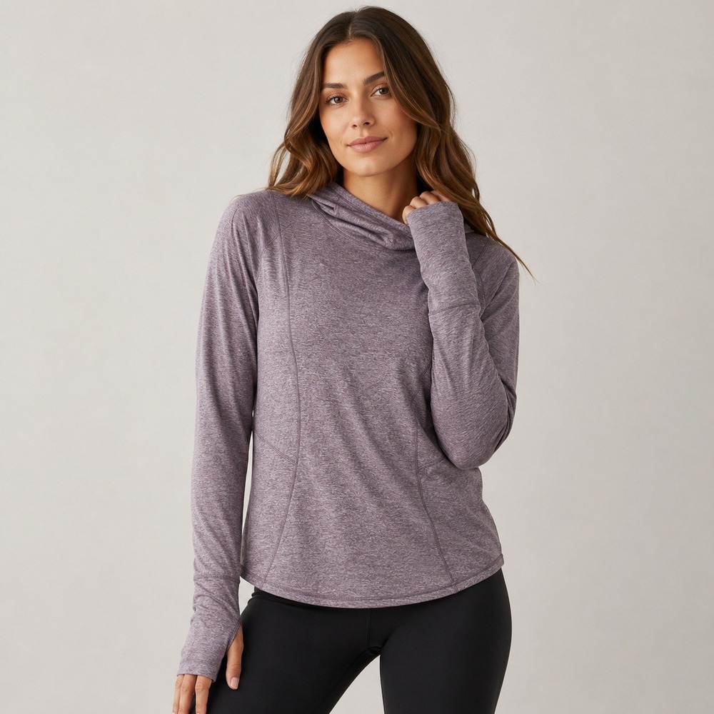 Lululemon Ready to Rulu Hoodie Heathered Frosted Mulberry Thumbhole Sz Small